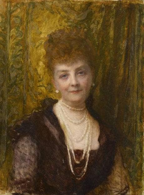 Countess De Pourtalès, Born Mélanie Renouard De Bussières by Ernest Hébert — hand-painted portrait oil painting reproduction on canvas