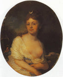 Countess Ekaterina Riboper by Vladimir Borovikovsky — male oil painting wall art, Rococo