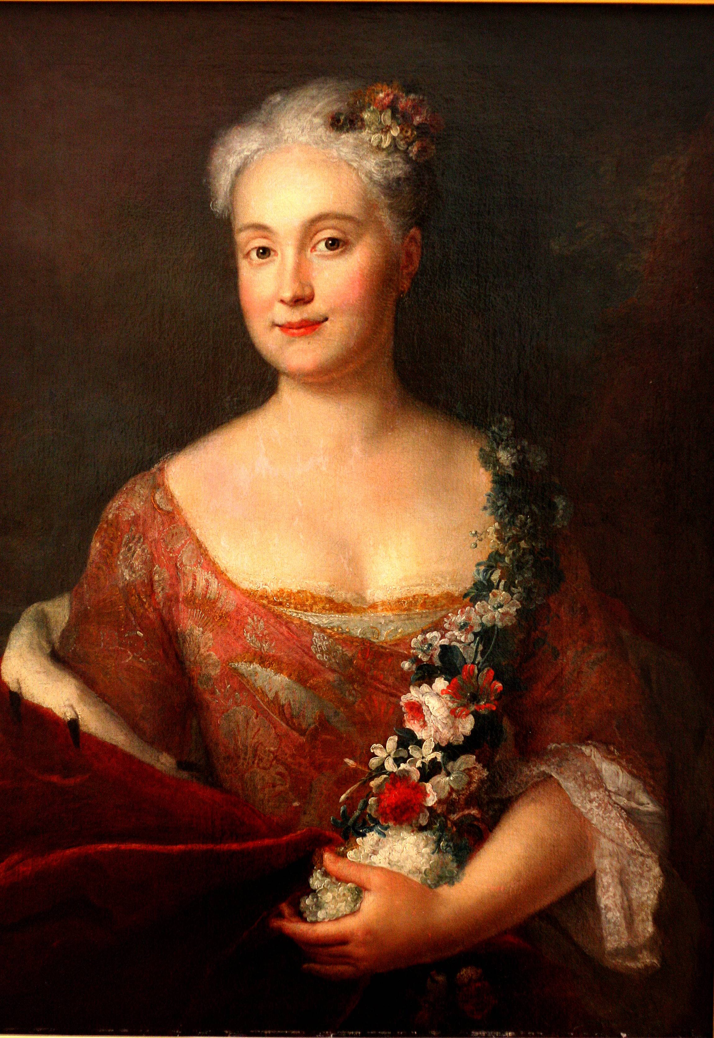 Countess Friederike von Ansbach - Antoine Pesne