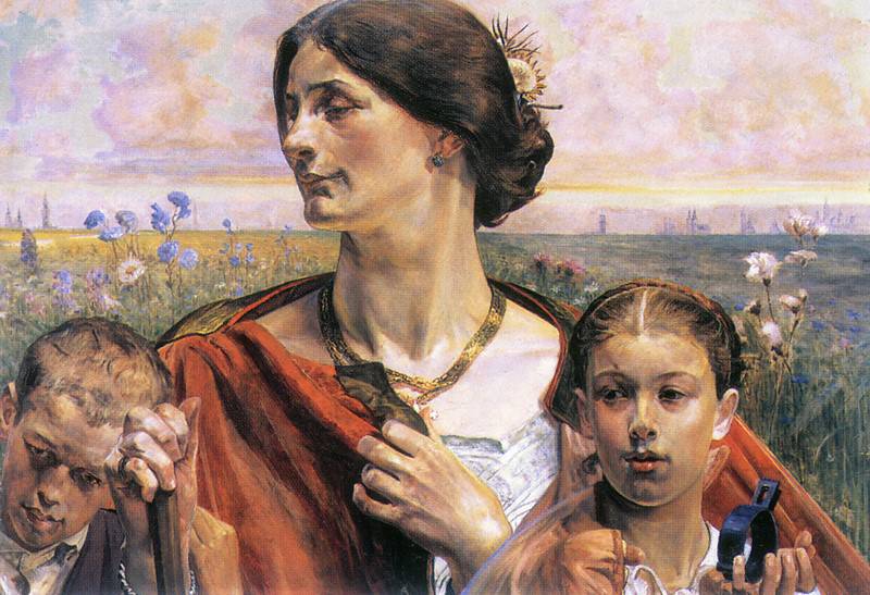 Country by Jacek Malczewski, hand-painted portrait oil painting reproduction on canvas