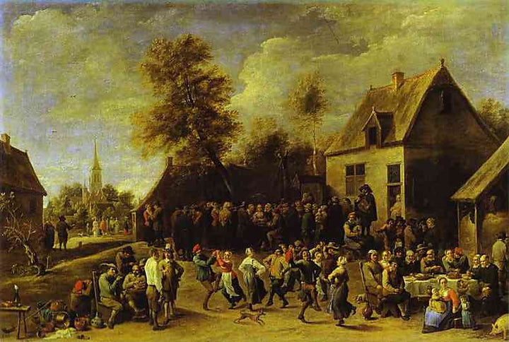 Country Celebration by David Teniers the Younger — hand-painted landscape oil painting reproduction on canvas