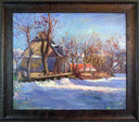 Country House at Winter Sunrise by Jacob MÄcznik — hand-painted landscape oil painting reproduction on canvas