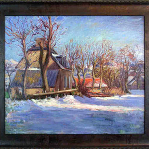 Country House at Winter Sunrise