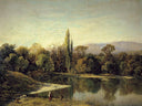 Country House Landscape by Martín Rico y Ortega — hand-painted botanical oil painting reproduction on canvas