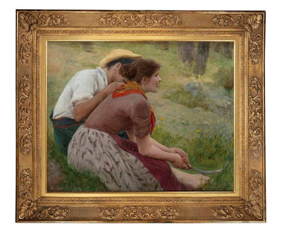 Country idyll by Egisto Ferroni — oil painting reproduction