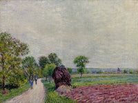 Countryside near Moret by Alfred Sisley — hand-painted botanical oil painting reproduction on canvas