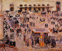 Cour du Havre (Gare St. Lazare) by Camille Pissarro — city oil painting wall art, Impressionism