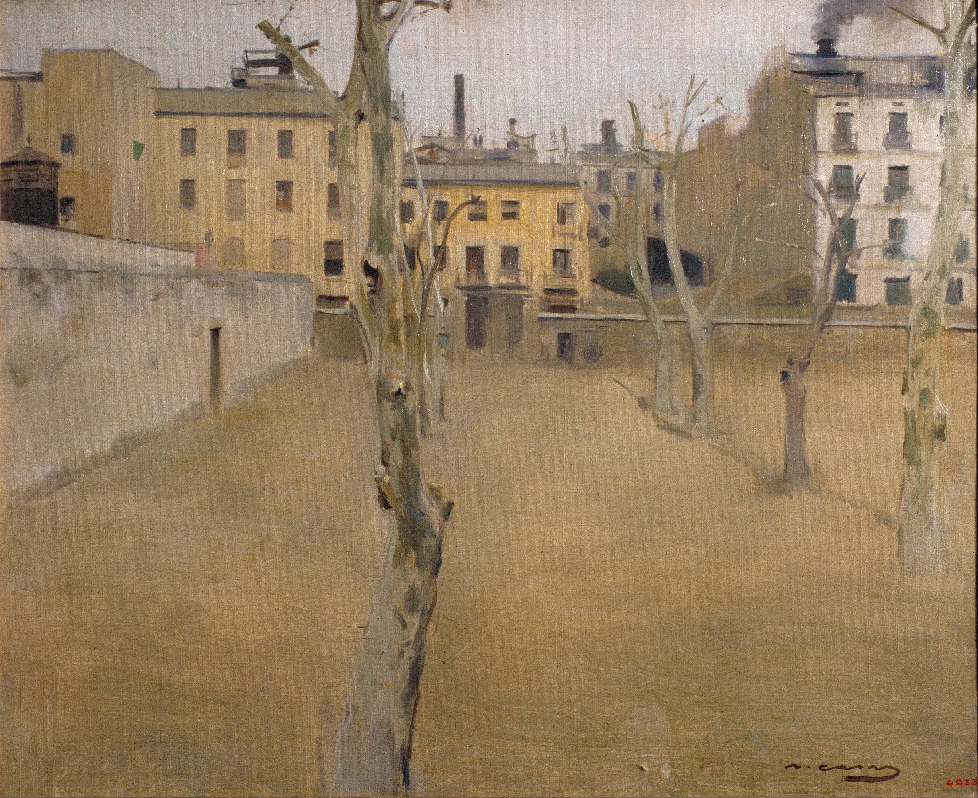 Courtyard of the Old Barcelona Prison (courtyard of the 'lambs') - Ramon Casas