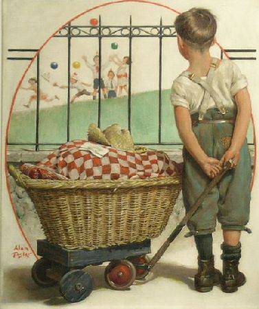 COVER FOR THE SATURDAY EVENING POST, SEPTEMBER 26, 1931 by Alan Stephens Foster — hand-painted portrait oil painting reproduction on canvas