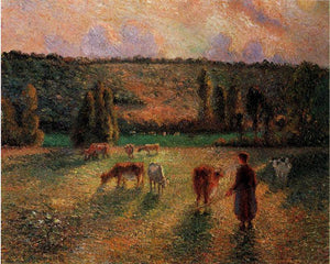 Cowherd at Eragny - Camille Pissarro