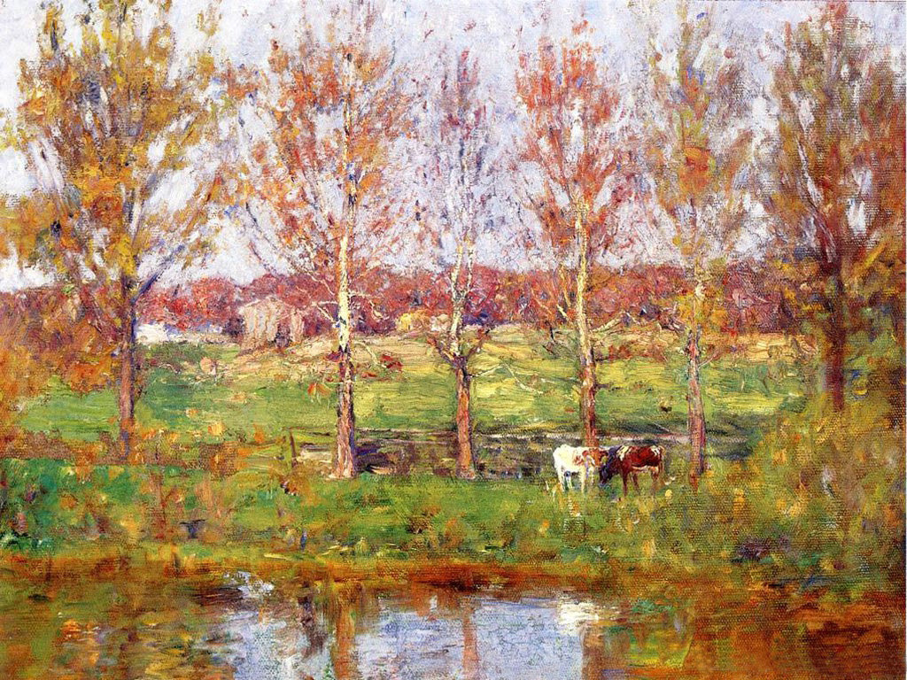 Cows by the Stream - T. C. Steele