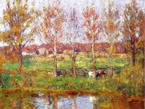 Cows by the Stream - T. C. Steele