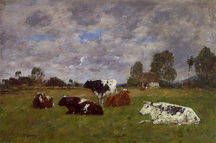 Cows in a Pasture - Eugene Boudin