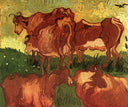 Cows by Vincent van Gogh — hand-painted animal oil painting reproduction on canvas