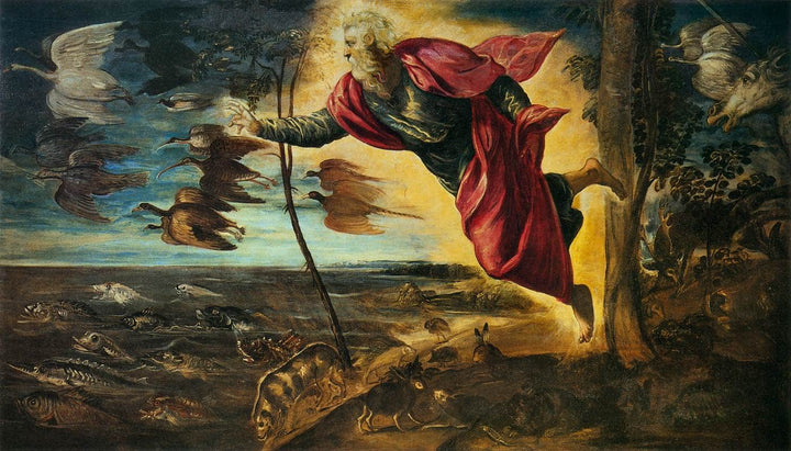 Creation of the Animals by Tintoretto — hand-painted animal oil painting reproduction on canvas