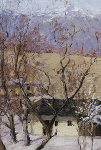 Crimea in winter by Isaac Levitan — hand-painted botanical oil painting reproduction on canvas