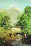 Crimean Landscape by Fyodor Vasilyev — seascapes oil painting wall art, Realism