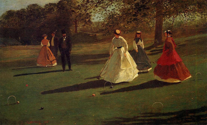 Croquet Players by Winslow Homer — hand-painted landscape oil painting reproduction on canvas