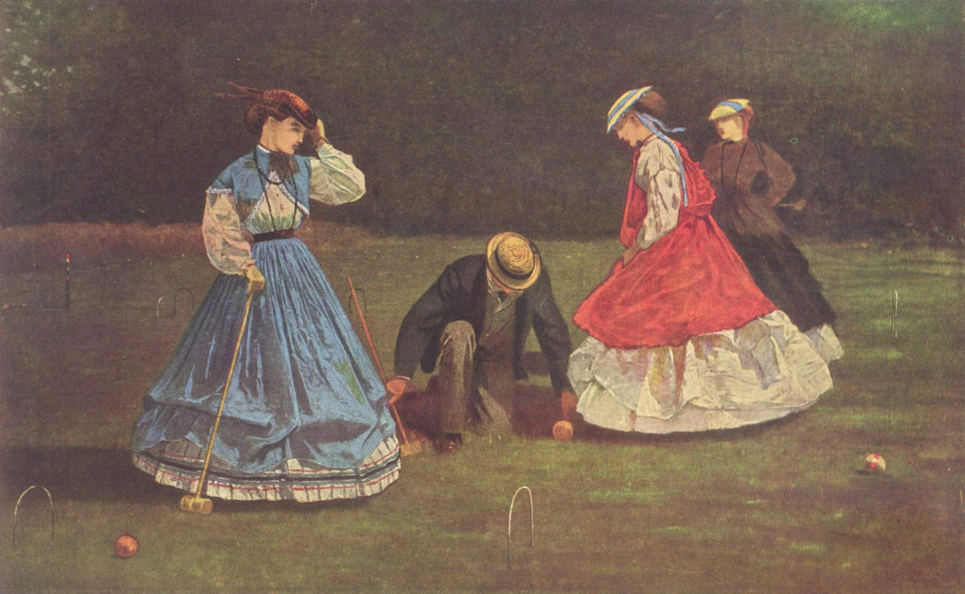 Croquet Scene by Winslow Homer — hand-painted portrait oil painting reproduction on canvas