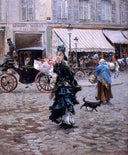 Crossing the Street by Giovanni Boldini — vintage oil painting wall art, Impressionism