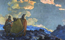 Crowns by Nicholas Roerich — rock oil painting wall art, Art Nouveau Modern