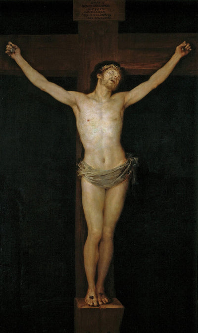 Crucified Christ in modern living room