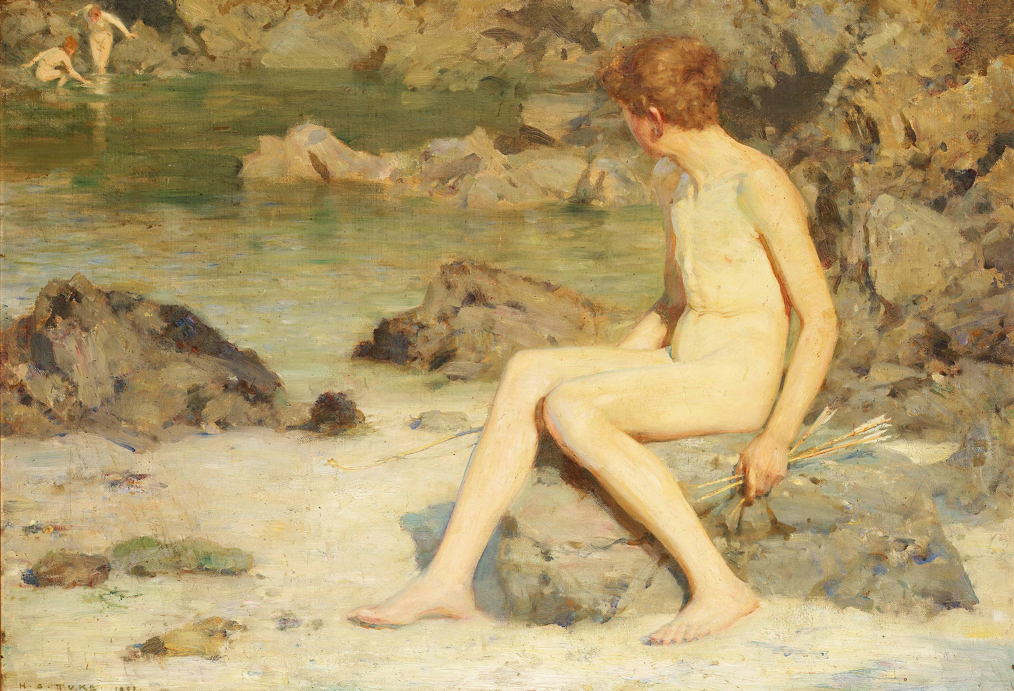 Cupid and Sea Nymphs - Henry Scott Tuke