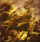 Cupid and Sleeping Nymphs by Jacob Jordaens — male oil painting wall art, Baroque