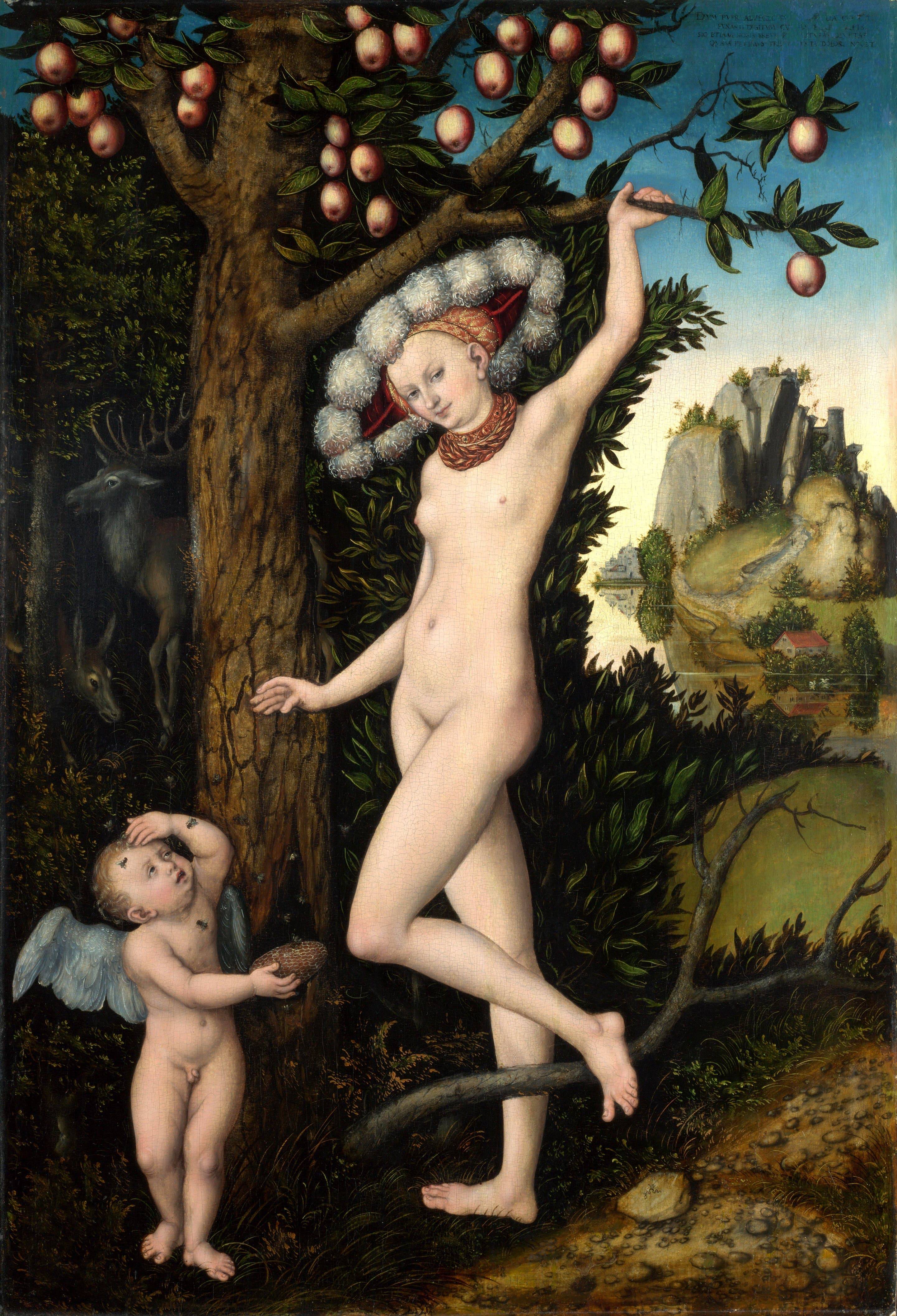 Cupid complaining to Venus. - Lucas Cranach the Elder