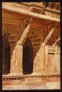 Curiously Wrought Red Sandstone Arches, Fort Agra, India by Edwin Lord Weeks — religious oil painting wall art, Orientalism
