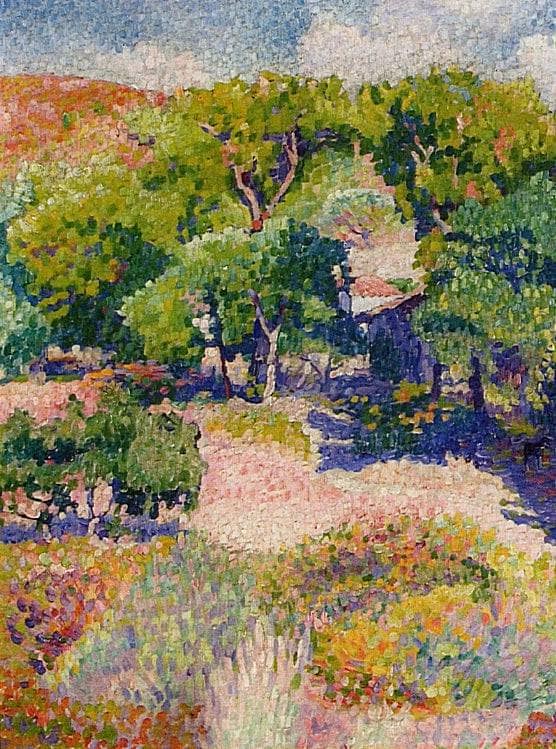 Cypresses by Henri-Edmond Cross — hand-painted botanical oil painting reproduction on canvas