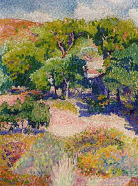 Cypresses by Henri-Edmond Cross — hand-painted botanical oil painting reproduction on canvas