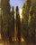 Cypresses in the Crimea in living room