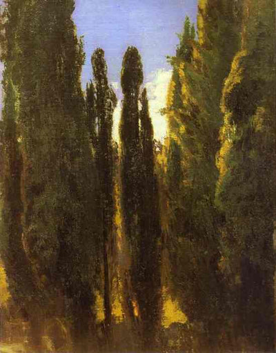 Cypresses in the Crimea by Fyodor Vasilyev — oil painting reproduction
