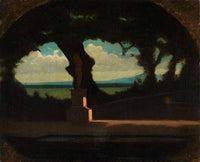 View of the Royal park in Rome by Vito d'Ancona — hand-painted landscape oil painting reproduction on canvas