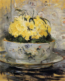 Daffodils by Berthe Morisot — hand-painted botanical oil painting reproduction on canvas