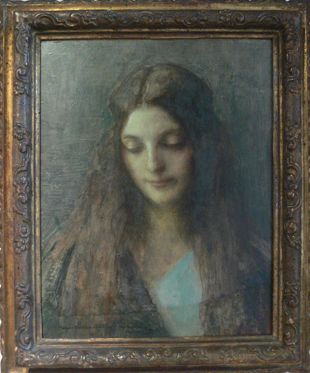 Portrait of a woman. Sketch for Consolatric afflictorum by Pascal Dagnan-Bouveret — hand-painted portrait oil painting reproduction on canvas