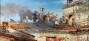 Fire at the chimney by Angelo Dall'Oca Bianca, city oil painting wall art, Realism