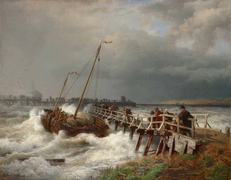 Damage to the old pier on gallery wrap