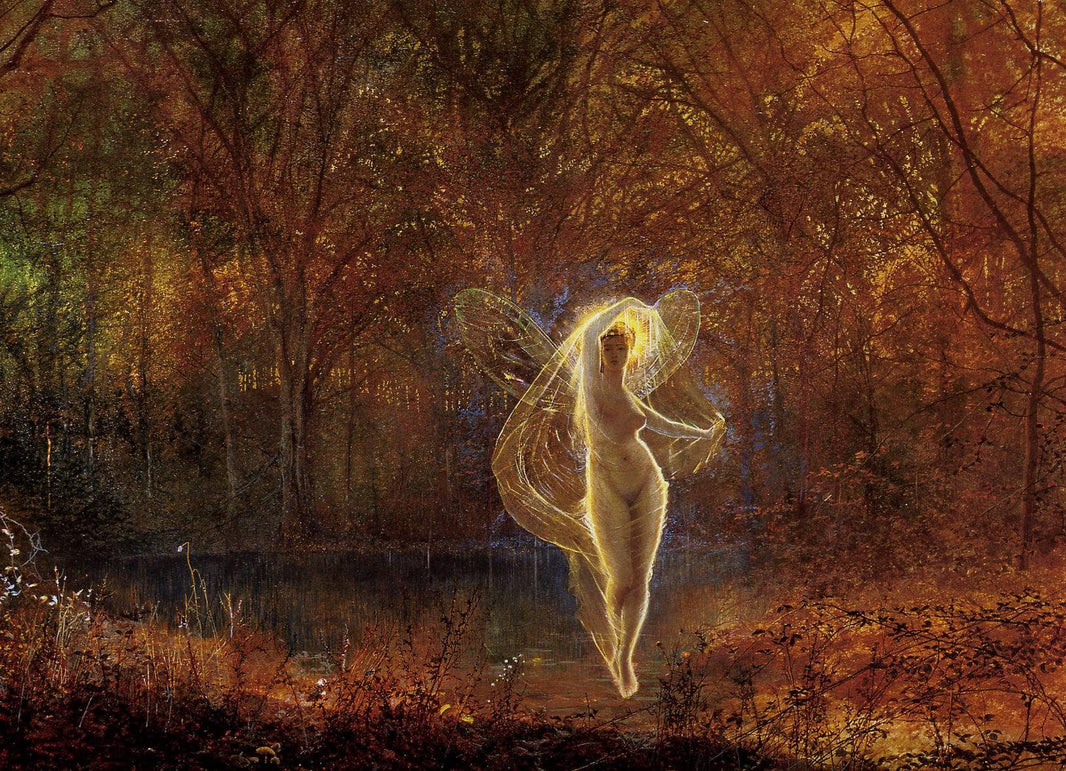 Dame Autumn has a mournful face by John Atkinson Grimshaw — hand-painted abstract oil painting reproduction on canvas