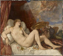 Danae by Titian — female oil painting wall art, Mannerism Late Renaissance