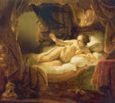 Danae by Rembrandt — hand-painted cultural oil painting reproduction on canvas