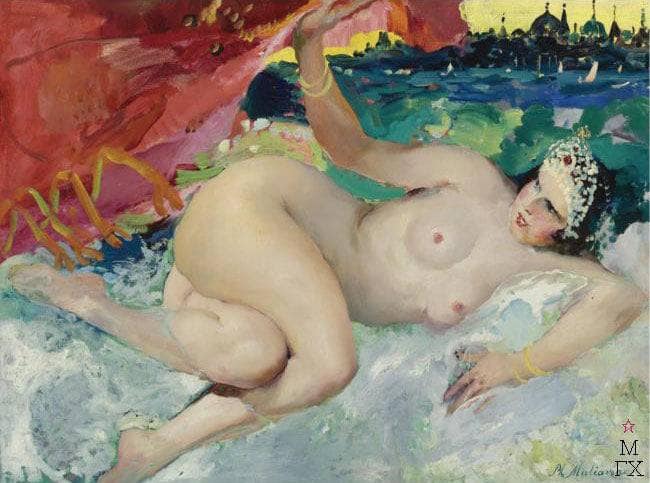 Danae by Filipp Malyavin — hand-painted cultural oil painting reproduction on canvas