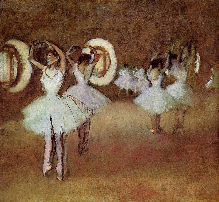 Dance Rehearsal in the Studio of the Opera by Edgar Degas — hand-painted portrait oil painting reproduction on canvas