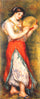 Dancer with Tambourne (Gabrielle Renard) in dining room