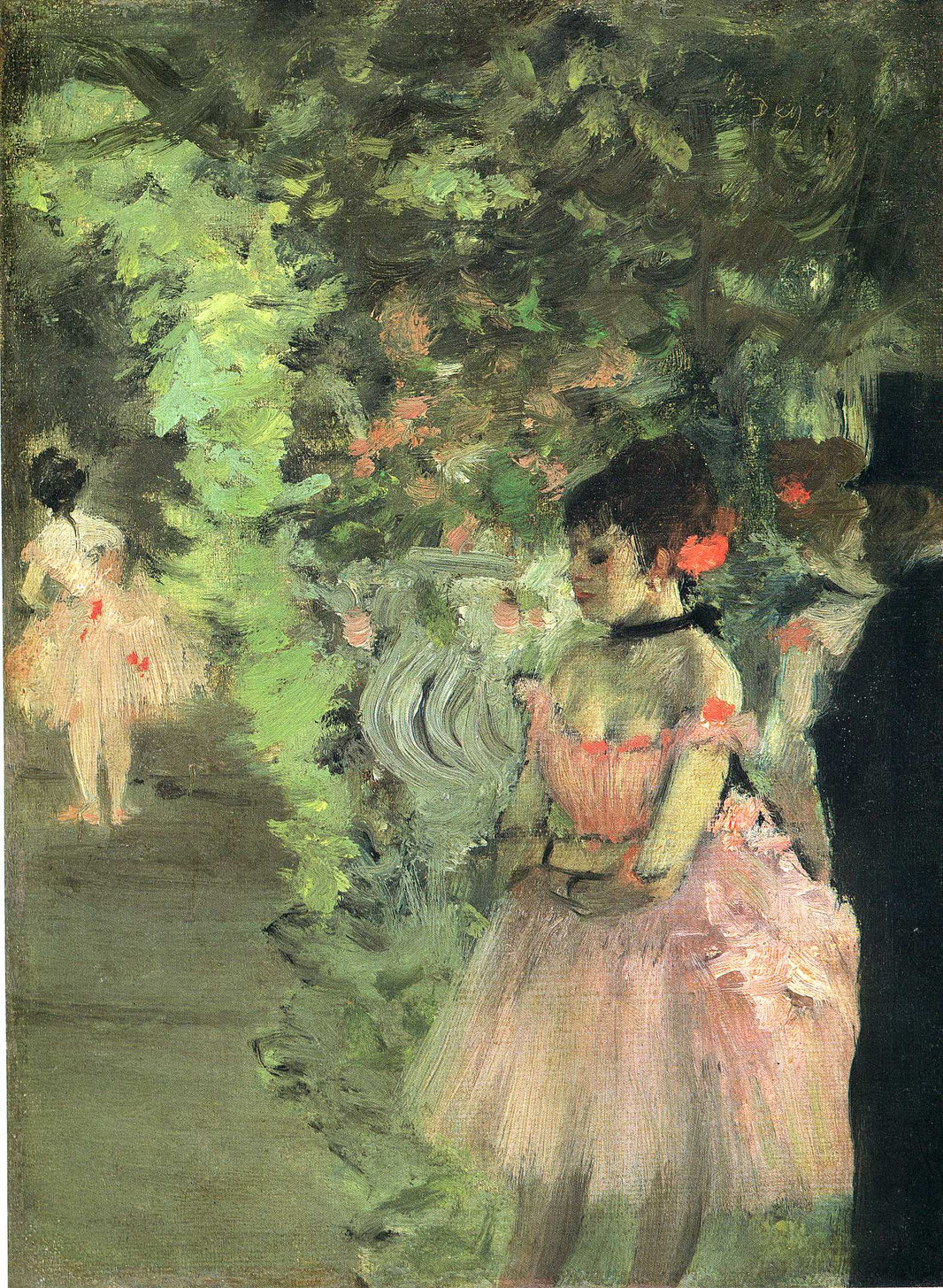 Dancers Backstage by Edgar Degas — hand-painted botanical oil painting reproduction on canvas