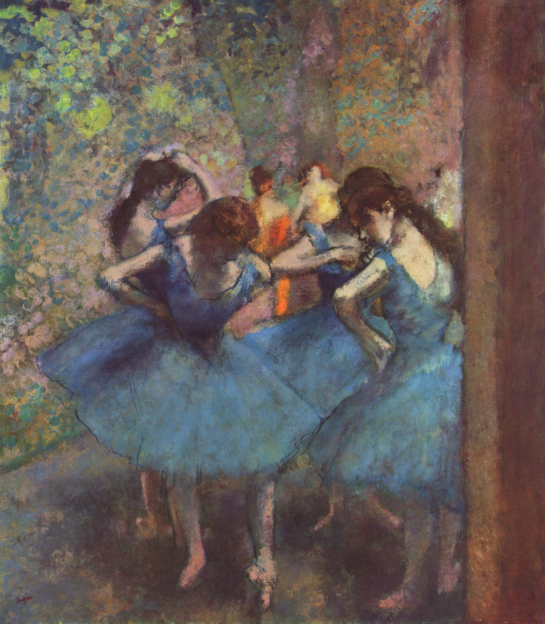 Dancers in Blue by Edgar Degas — hand-painted portrait oil painting reproduction on canvas