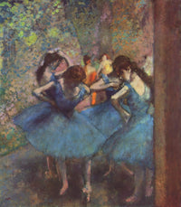 Dancers in Blue by Edgar Degas — hand-painted portrait oil painting reproduction on canvas