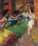 Dancers in the Wings by Edgar Degas — hand-painted impressionism oil painting reproduction on canvas