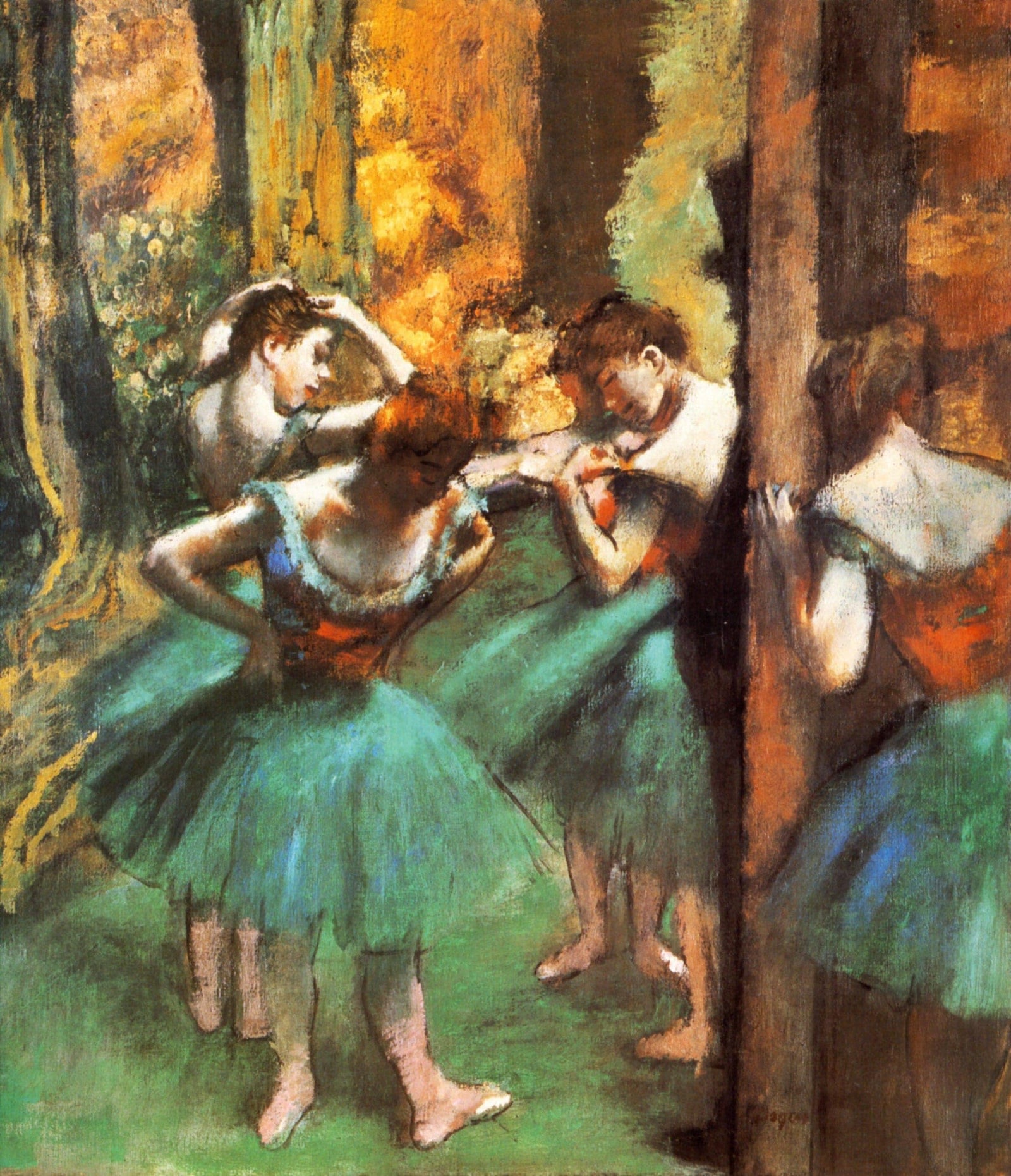Dancers, Pink and Green